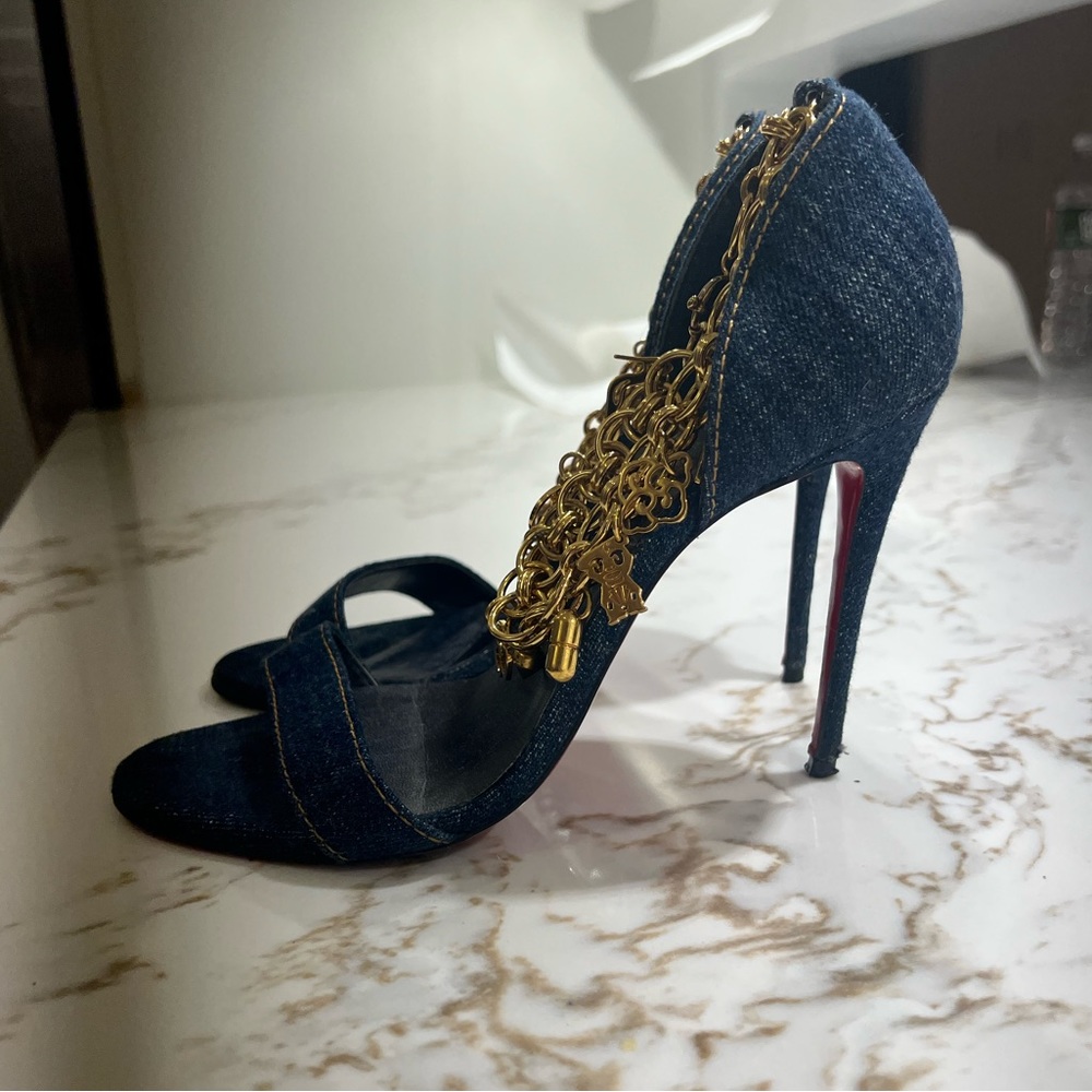 Christian Louboutin denim stilettos - Picture 2 of 6